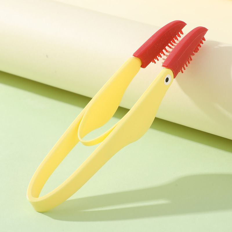 4-Pack Yellow Pet Eye Cleaning Brushes with Precisice Tweezer - Silicone Soft-Tip Tear Stain & Eye Crust Cleaner, Safe for Dogs and Cats