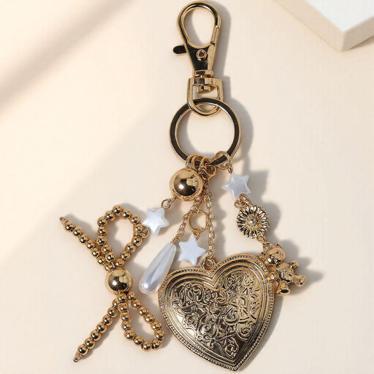 #3544 Bohemian Vintage Metal Keychain Bag Charm - Handcrafted Lucky Ethnic Bag Styling Accessory & Mother's Day Gift