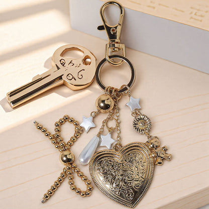#3544 Bohemian Vintage Metal Keychain Bag Charm - Handcrafted Lucky Ethnic Bag Styling Accessory & Mother's Day Gift