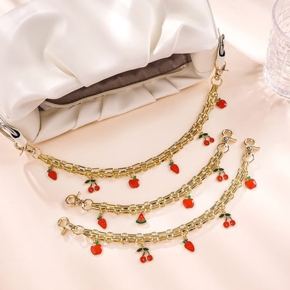 #3082 3-Layered Bohemian Vintage Ceramic Fruit Keychain Bag Charm - Handcrafted Lucky Ethnic Bag Styling Accessory & Mother's Day Gift