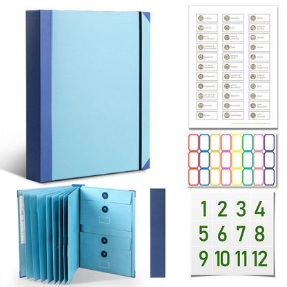 In Case I Go Missing Blue High-Capacity Emergency Information Binder - Heavy Duty Expanding File Organizer and Document Safety Folder