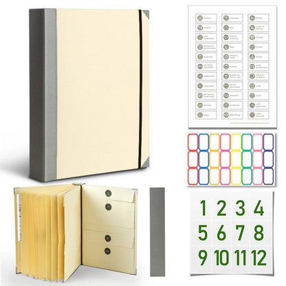 In Case I Go Missing Khaki High-Capacity Emergency Information Binder - Heavy Duty Expanding File Organizer and Document Safety Folder