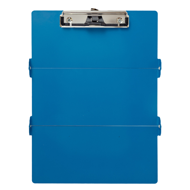 Blue Waterproof Aluminum Tri-Fold Nursing Clipboard with Pen Slot - Lightweight Pocket-Sized A4 Document Holder & 180Â° Flat Writing Pad
