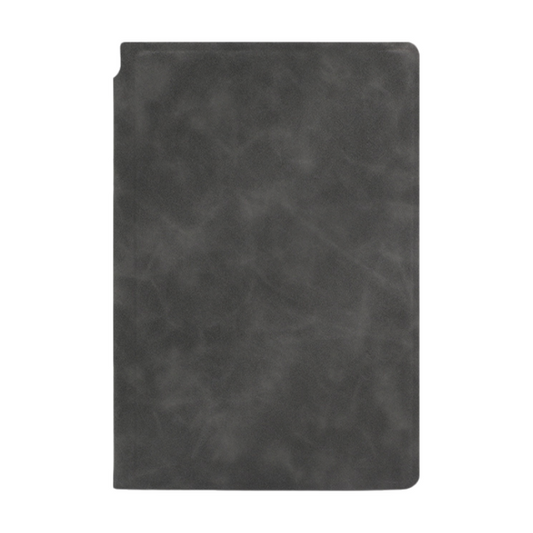 Dark Grey A4 PU Leather Whiteboard Notebook with 3-Color Pens, Eraser & Cloth - Reusable Eco-Friendly Desktop Memo Pad & Handheld Writing Tablet