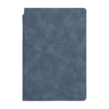 Blue A4 PU Leather Whiteboard Notebook with 3-Color Pens, Eraser & Cloth - Reusable Eco-Friendly Desktop Memo Pad & Handheld Writing Tablet