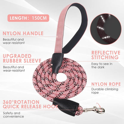 L Size Grey Waterproof Reflective Saddle-Style Dog Harness & 1.5M Leash Set - Breathable Anti-Choke Escape-Proof Step-In Walking Gear
