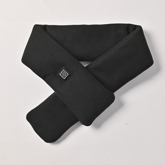 Black USB Powered Graphene Rapid Heated Scarf - 80 x 10 CM Washable Winter Thermal Wrap with 3-Level Temp for Cervical Support & Pain Relief