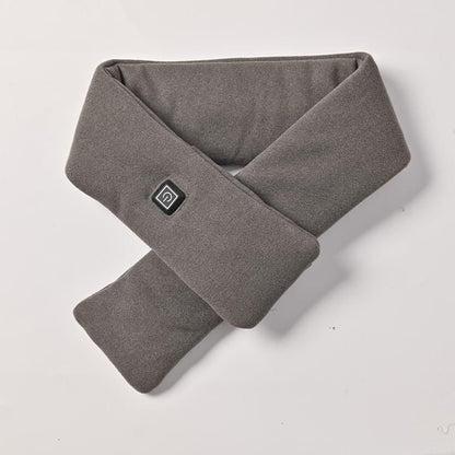 Grey USB Powered Graphene Rapid Heated Scarf - 80 x 10 CM Washable Winter Thermal Wrap with 3-Level Temp for Cervical Support & Pain Relief