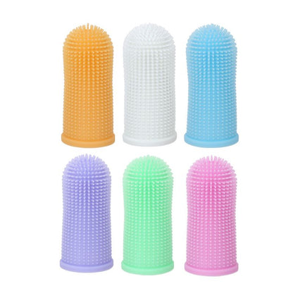 6 PCS Soft Silicone Pet Finger Toothbrush Set - 360Â° Gentle Dental Cleaning for Dogs / Cats' Plaque & Tartar Removal