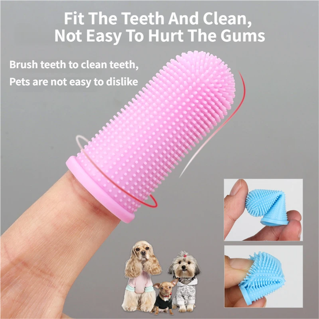 6 PCS Soft Silicone Pet Finger Toothbrush Set - 360Â° Gentle Dental Cleaning for Dogs / Cats' Plaque & Tartar Removal
