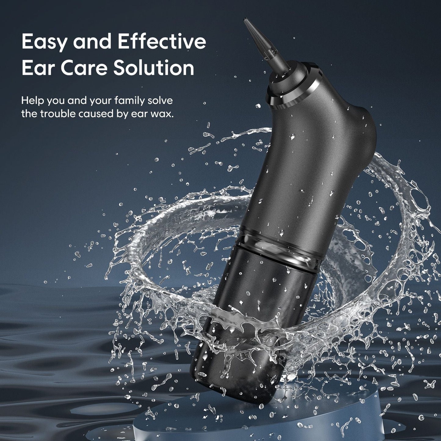 E30 Professional Electric Ear Irrigation and Ear Wax Removal Kit - Type-C Charging, 4 Pressure Levels, 200ML Tank & 10 Specialized Nozzles(9pcs 1-hole Nozzles & 1pcs 5-hole Nozzle)
