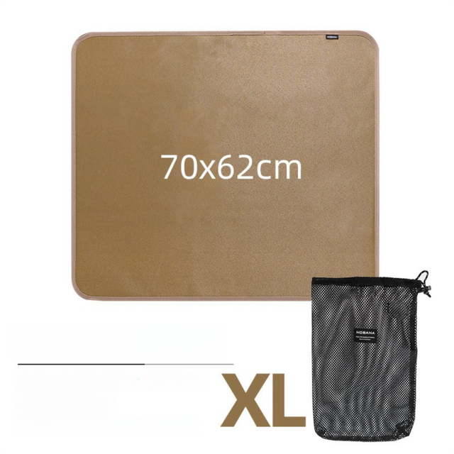 70 x 62 CM XL Size Fireproof Outdoor Mat with Storage Bag - Silicone Coated Heat Resistant, Fire Pit Protector & BBQ Table Heat Shield