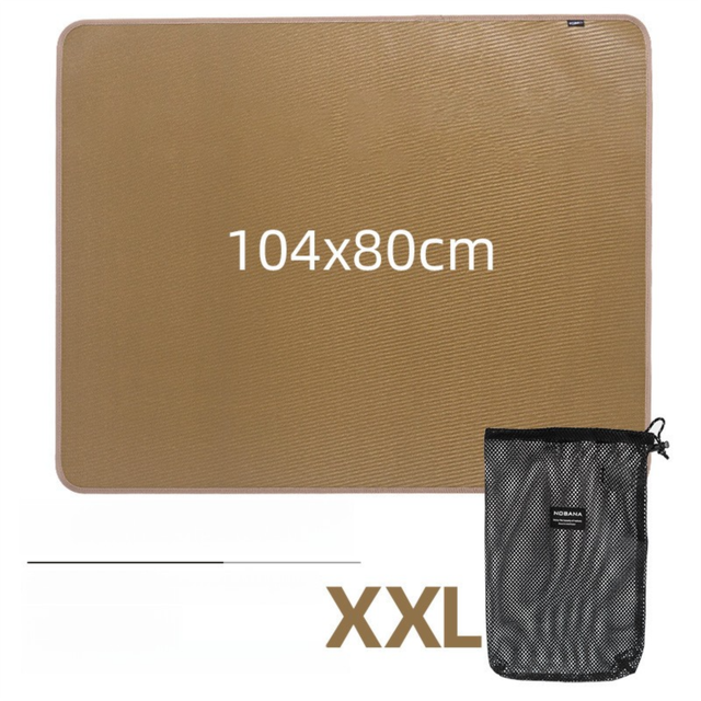 104 x 80 CM XXL Size Fireproof Outdoor Mat with Storage Bag - Silicone Coated Heat Resistant, Fire Pit Protector & BBQ Table Heat Shield