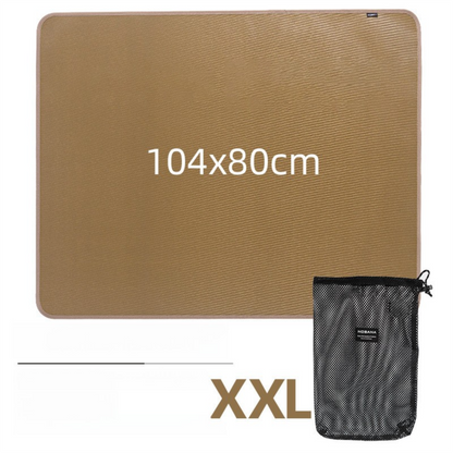 104 x 80 CM XXL Size Fireproof Outdoor Mat with Storage Bag - Silicone Coated Heat Resistant, Fire Pit Protector & BBQ Table Heat Shield