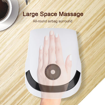 White Portable Electric Hand Massager - USB-C Rechargeable, Airbag Compression, Graphene 42â„ƒ Constant Heating & 5 Levels Intensity for Everyday Use and Arthritis Carpal Tunnel Relief