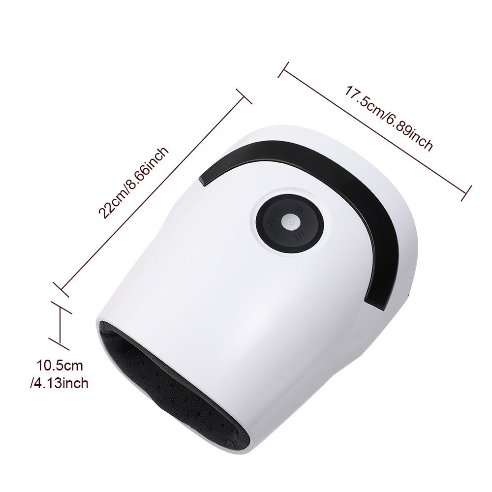 White Portable Electric Hand Massager - USB-C Rechargeable, Airbag Compression, Graphene 42â„ƒ Constant Heating & 5 Levels Intensity for Everyday Use and Arthritis Carpal Tunnel Relief