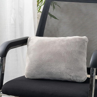 3-in-1 Envelope Folding Travel Blanket / Pillow / Wearable Snap-on Shawl - Soft Thickened 230GSM Flannel Nap Blanket for Airplane, Office and Home, Space Saving & Machine Washable, Coffee 40 x 60 inch