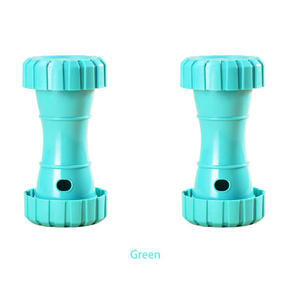2 Packï¼ˆGreenï¼‰: Cat and Dog Treat Dispenser Toy â€“ Interactive, Durable, Bite-Resistant Slow-Feeder, Dumbbell and Tire-Shaped Pet Toy