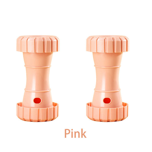 2 Packï¼ˆPinkï¼‰: Cat and Dog Treat Dispenser Toy â€“ Interactive, Durable, Bite-Resistant Slow-Feeder, Dumbbell and Tire-Shaped Pet Toy