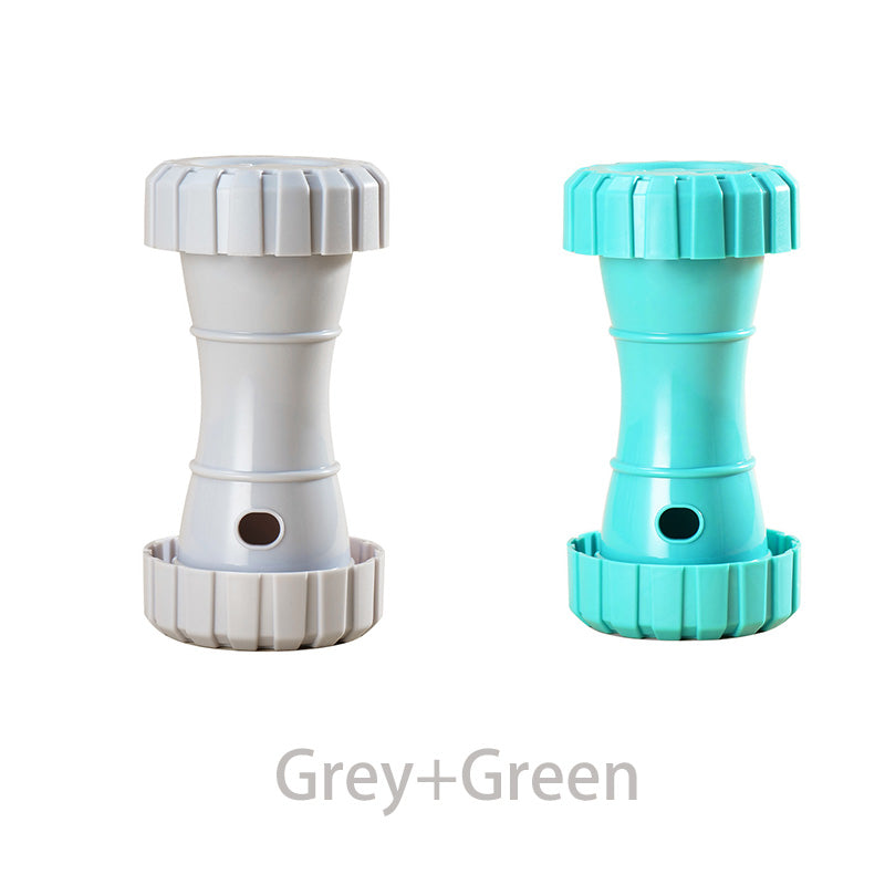 2 Packï¼ˆGrey+Greenï¼‰: Cat and Dog Treat Dispenser Toy â€“ Interactive, Durable, Bite-Resistant Slow-Feeder, Dumbbell and Tire-Shaped Pet Toy