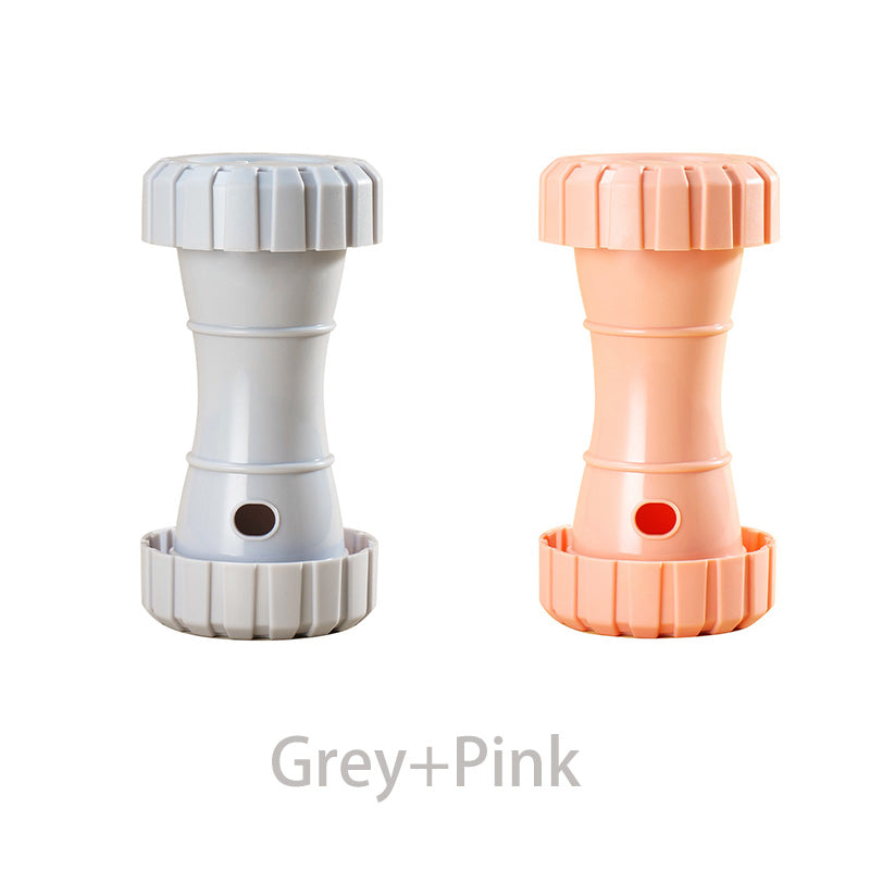 2 Packï¼ˆGrey+Pinkï¼‰: Cat and Dog Treat Dispenser Toy â€“ Interactive, Durable, Bite-Resistant Slow-Feeder, Dumbbell and Tire-Shaped Pet Toy