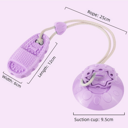 Perple Slipper-Style Dog Toy â€” Suction Cup Design: Durable, Chew-Resistant Teether for Mental Stimulation, Independent Play, and Energy Expenditure â€” Pet Dog Chewing Toy