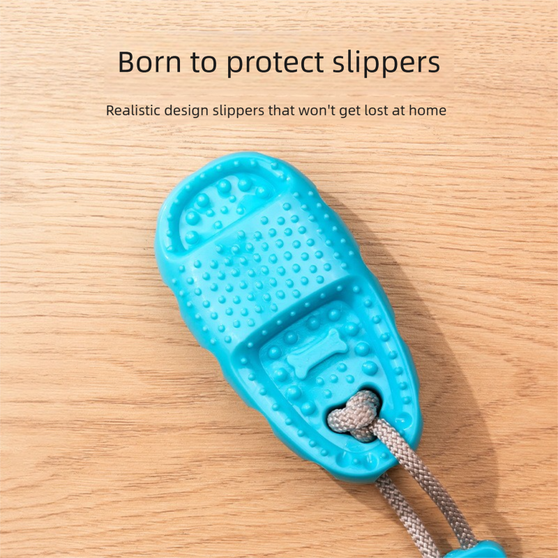 Green Slipper-Style Dog Toy â€” Suction Cup Design: Durable, Chew-Resistant Teether for Mental Stimulation, Independent Play, and Energy Expenditure â€” Pet Dog Chewing Toy