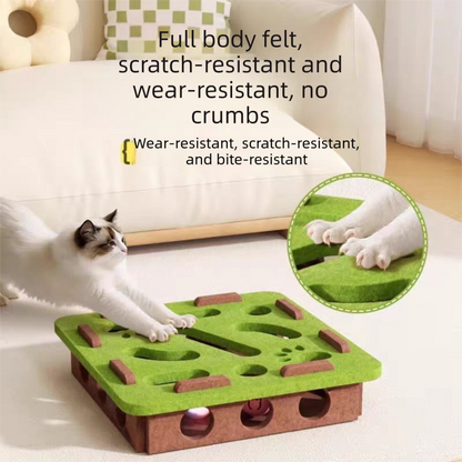 2-piece Grey cat toy setâ€”featuring square and flower shapesâ€”is an excellent choice for feline entertainment and relaxation. It also serves as a fun maze for kittens and pets, and includes six bells.