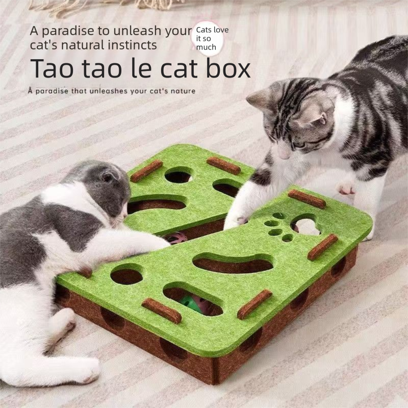 2-piece White cat toy setâ€”featuring square and flower shapesâ€”is an excellent choice for feline entertainment and relaxation. It also serves as a fun maze for kittens and pets, and includes six bells.