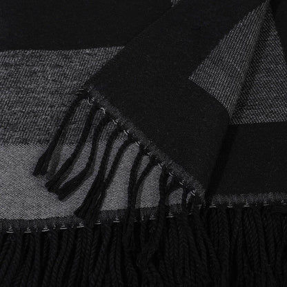 Khaki elegant women's tassel cape shawl scarf, multi-functional all-in-one warm and comfortable winter shawl scarf, convenient for home, travel, and office wear, stylish and beautiful with tassels.