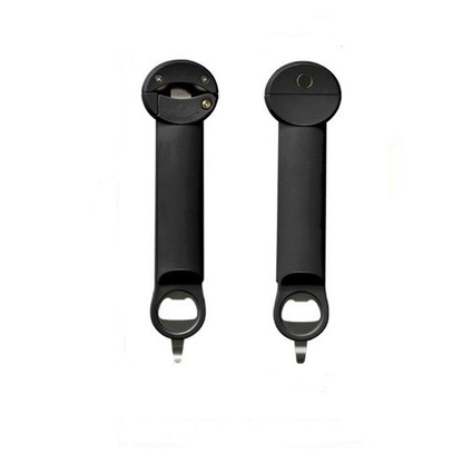 Black Multi-Functional Adjustable Can and Bottle Opener - Heavy Duty Jar Opener for Seniors, Women, and Weak Hands - Easy Grip Kitchen Gadget for Jars, Bottles, and Cans