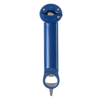 Blue Multi-Functional Adjustable Can and Bottle Opener - Heavy Duty Jar Opener for Seniors, Women, and Weak Hands - Easy Grip Kitchen Gadget for Jars, Bottles, and Cans