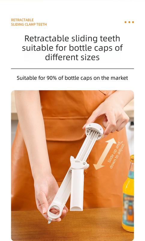 Blue Multi-Functional Adjustable Can and Bottle Opener - Heavy Duty Jar Opener for Seniors, Women, and Weak Hands - Easy Grip Kitchen Gadget for Jars, Bottles, and Cans