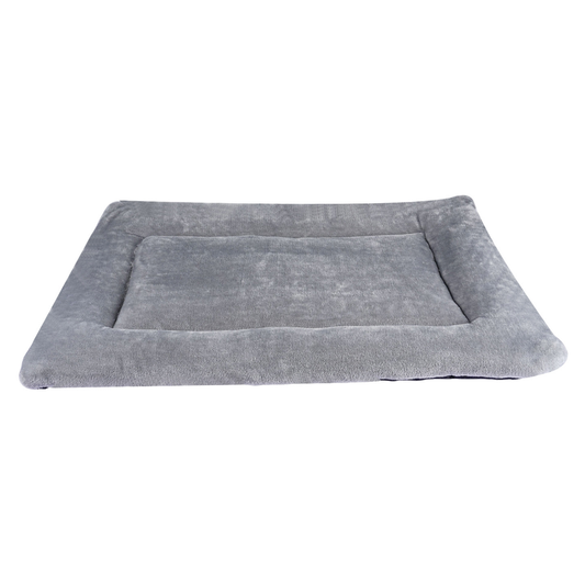 Grey S size Plush Flannel Pet Bed with Removable Sponge - Waterproof, Extra Wide & Thickened, Soft Four Seasons Pet Sleeping Mat for Dogs and Cats