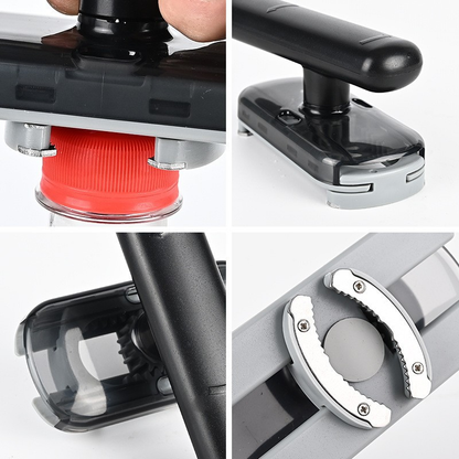 3 pack Black Creative Multi-Functional ABS Can and Bottle Opener - Non-Slip, Effort-Saving Jar Lid Opener for Home Kitchen Use