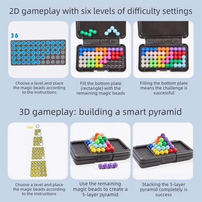 Black Rectangular Smart XO Puzzle â€” A portable logic game suitable , featuring numerous levels and crafted from ABS material.