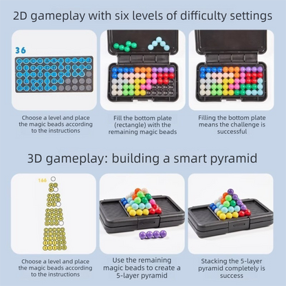 Black Spherical Spinning Magic Beads 3D Puzzle â€“ A portable puzzle logic game suitable it features numerous levels and is made of ABS material.
