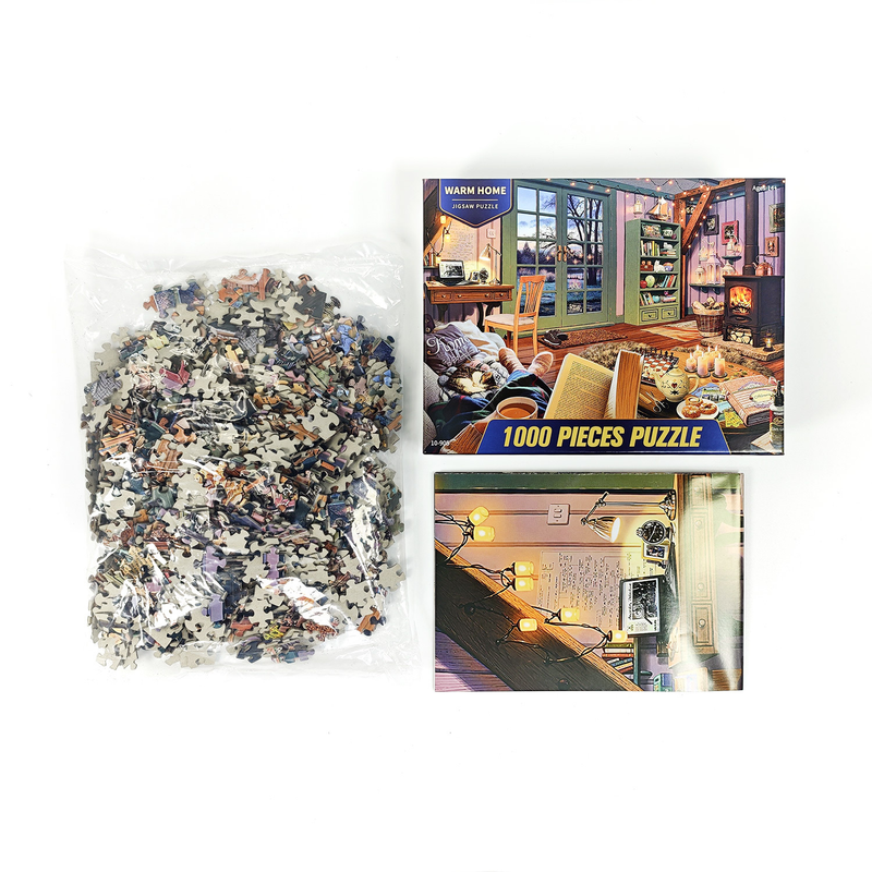3 PCS 1000 Piece Jigsaw Puzzle for Adults - Animal & Landscape Art Design, Stress Relief Brain Game - Premium Quality Paper Puzzle for Teens Adults Ages 14+ ã€Space+home+lakeã€‘