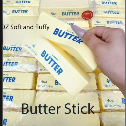 Super Soft Butter Stick Squishy Toy, Slow Rising PU Stress Relief Squeeze Bar, Ultra Wet Soft Finger Sucking Fidget Toy for Anxiety Relief, Kawaii Decompression Sensory Toy