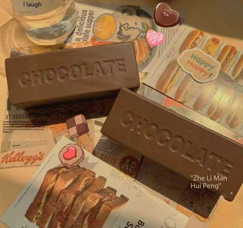 Chocolate Super Wet Soft Milk Bar Squishy Toy, Slow Rising PU Stress Relief Squeeze Stick, Ultra Soft Finger Sucking Decompression Toy,  Fidget Sensory Toy