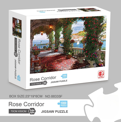 1000 piece  Jigsaw Puzzle for Adults - Landscape Cityscape Art, Premium Quality Paper Cardboard, 70x50cm Finished Size, Stress Relief Brain Game Gift for Ages 14+ ã€Aegean Seaã€‘