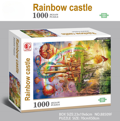 1000 piece  Jigsaw Puzzle for Adults - Landscape Cityscape Art, Premium Quality Paper Cardboard, 70x50cm Finished Size, Stress Relief Brain Game Gift for Ages 14+ ã€Meng Lianlaã€‘