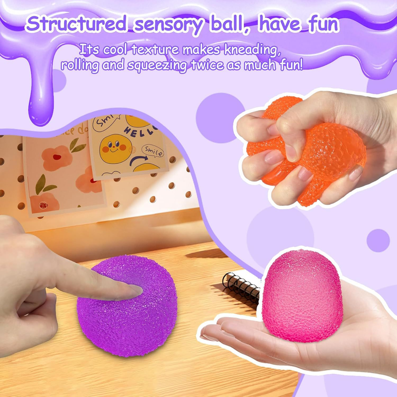 Orange Candy Gummy Bear Squishy Stress Relief Toy - Slow Rising Squeeze Fidget Toys , Soft TPR Sensory Toy for Anxiety Relief, Cute Kawaii Decompression Gift
