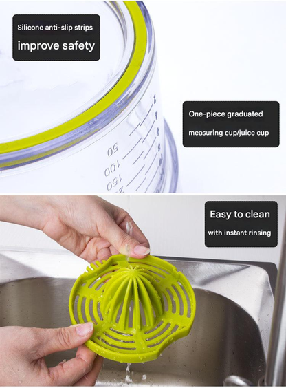 4-in-1 Manual Citrus Juicer with Grater and Egg Separator -Free Multi-Function Hand Press Lemon Orange Squeezer - Kitchen Gadget for Fresh Juice, Zest, and Cooking Prep
