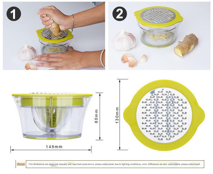 4-in-1 Manual Citrus Juicer with Grater and Egg Separator -Free Multi-Function Hand Press Lemon Orange Squeezer - Kitchen Gadget for Fresh Juice, Zest, and Cooking Prep