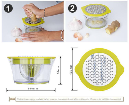 4-in-1 Manual Citrus Juicer with Grater and Egg Separator -Free Multi-Function Hand Press Lemon Orange Squeezer - Kitchen Gadget for Fresh Juice, Zest, and Cooking Prep