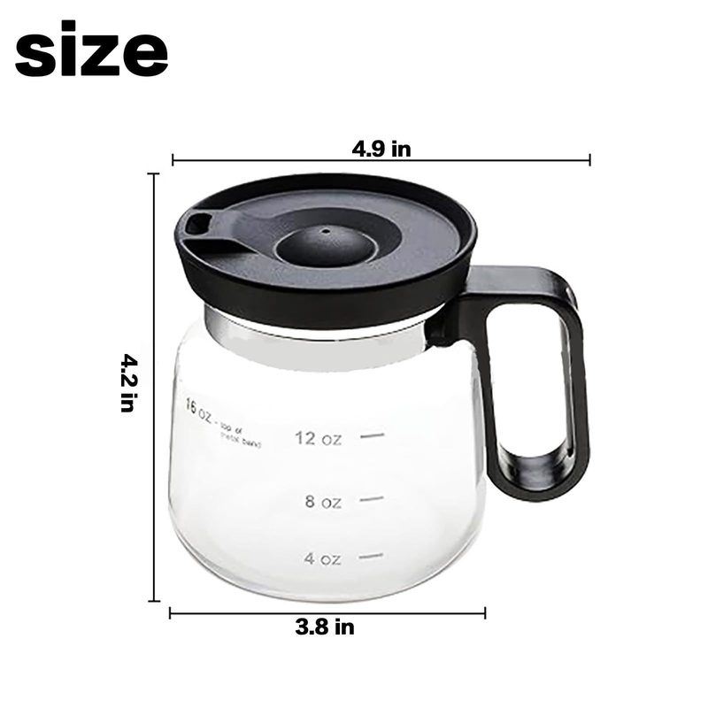 16oz Glass Coffee Mug with Handle and Straw Lid - Heat Resistant Borosilicate Glass Pitcher Cup with Measuring Scale - Large Capacity Clear Tea Cup for Hot Cold Beverages - Dishwasher Safe