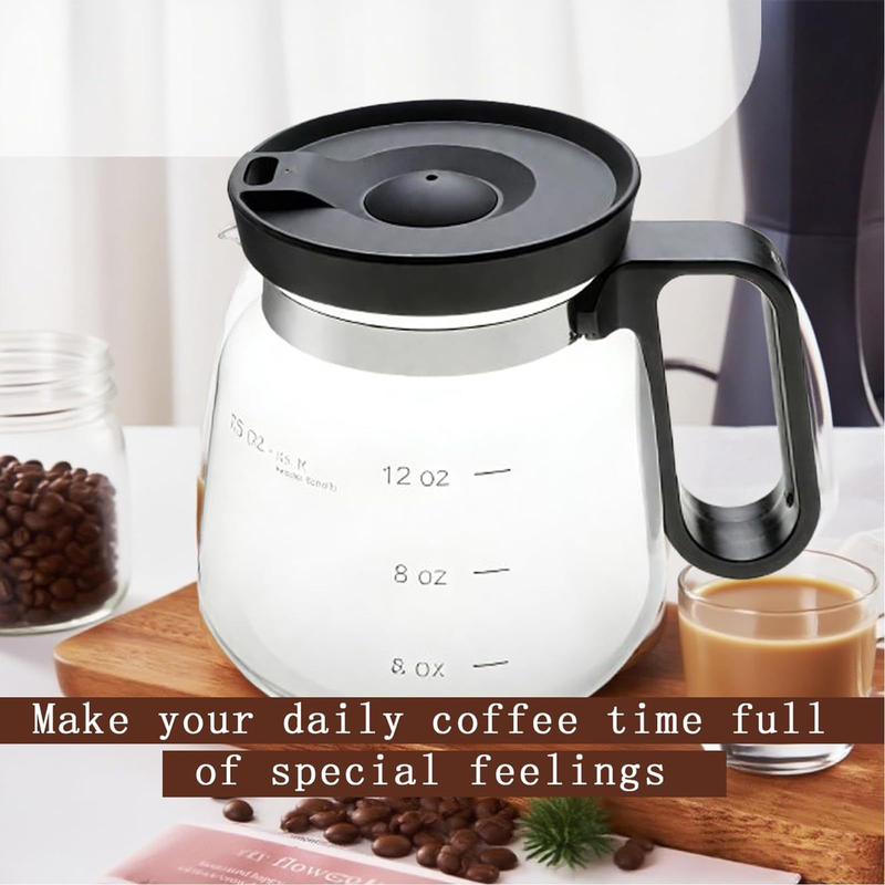 16oz Glass Coffee Mug with Handle and Straw Lid - Heat Resistant Borosilicate Glass Pitcher Cup with Measuring Scale - Large Capacity Clear Tea Cup for Hot Cold Beverages - Dishwasher Safe