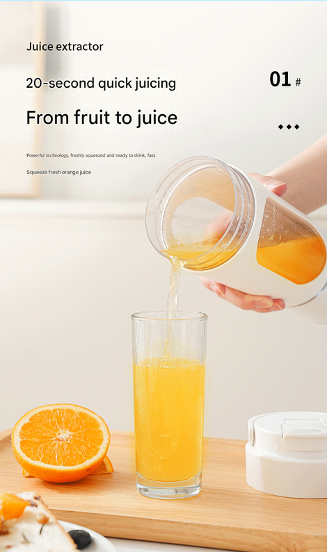 Blue 3.7V Portable Blender 700ml Wireless Juicer Cup - 12 Blade USB Rechargeable Smoothie Maker with LED Display - Personal Fruit Mixer with Safety Lock - BPA Free Travel Blender for Home Office Outdoor