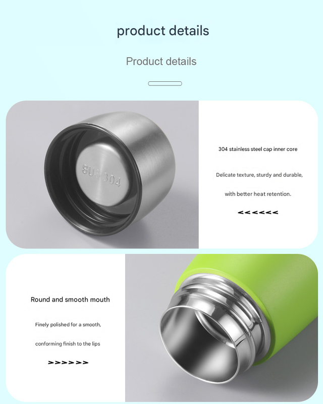 White Premium 304 Stainless Steel Vacuum Insulated Water Bottle - 532ml Large Capacity Sports Flask with 12-24 Hour Thermal Retention, Leak-Proof Portable Travel Mug for Gym, Office, Car and Outdoor Activities